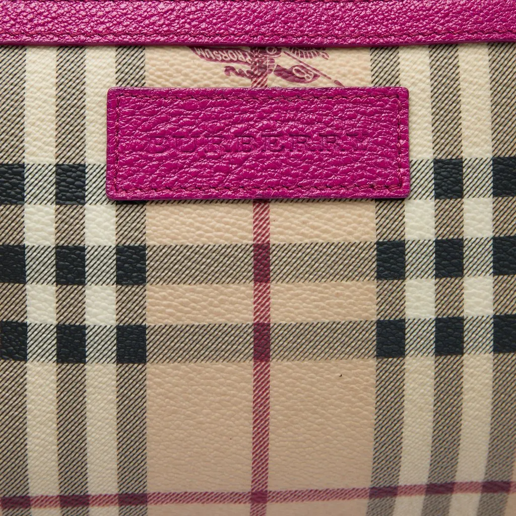 Burberry Small Haymarket Check Coated Canvas Canterbury Tote Beige Very good - Box View