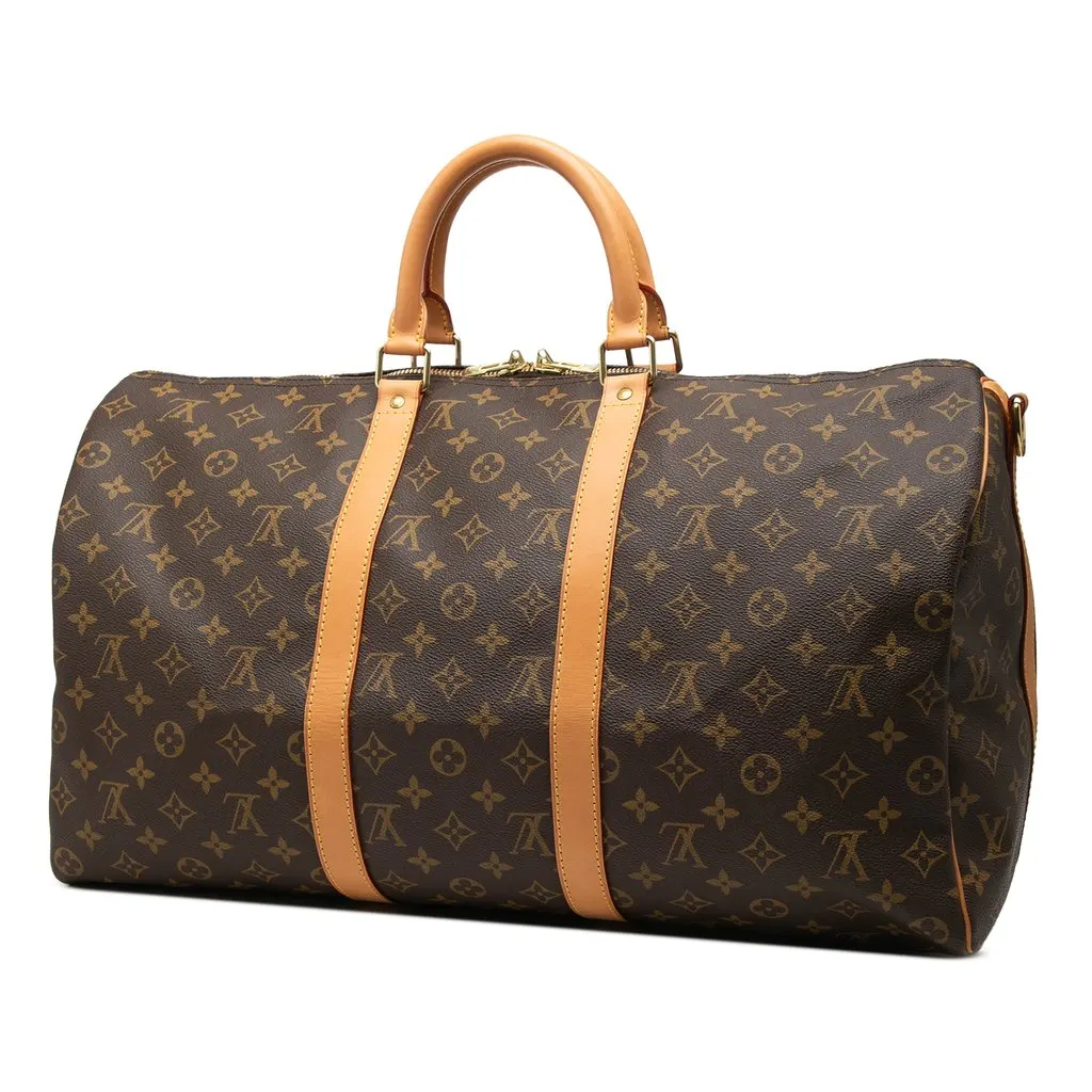 Louis Vuitton Monogram Keepall Bandouliere 50 Brown Very good - Back View