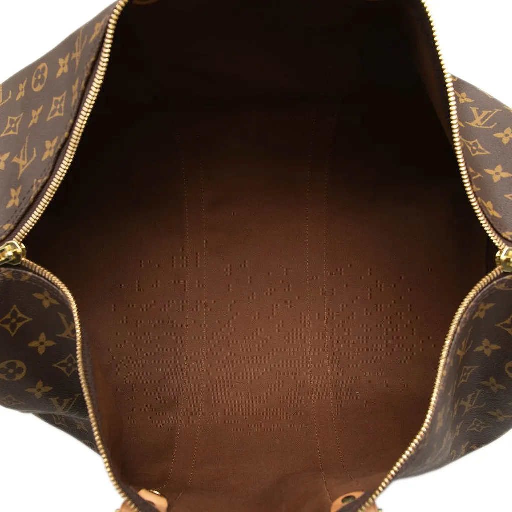 Louis Vuitton Monogram Keepall Bandouliere 50 Brown Very good - Model View