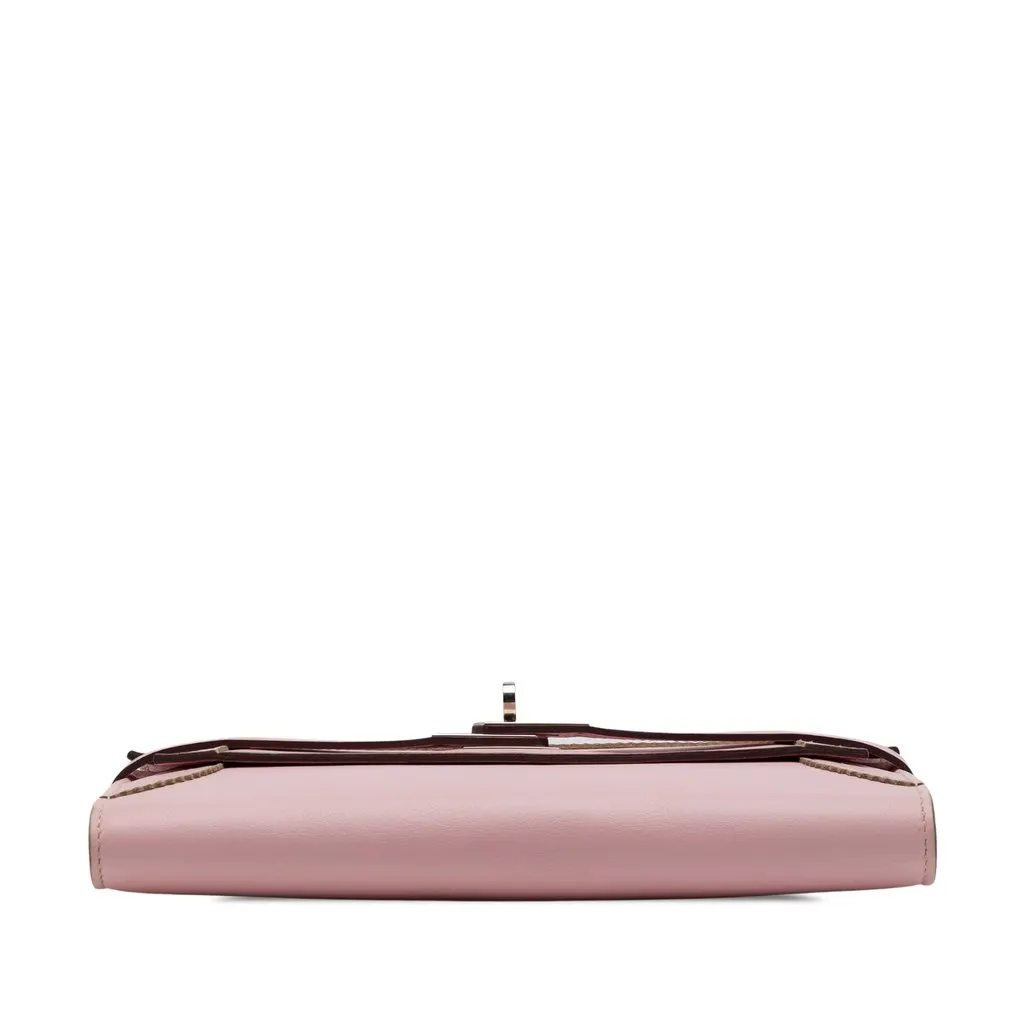 Hermès Swift Ghillies Kelly Longue Wallet Pink Leather Very good - Inside View