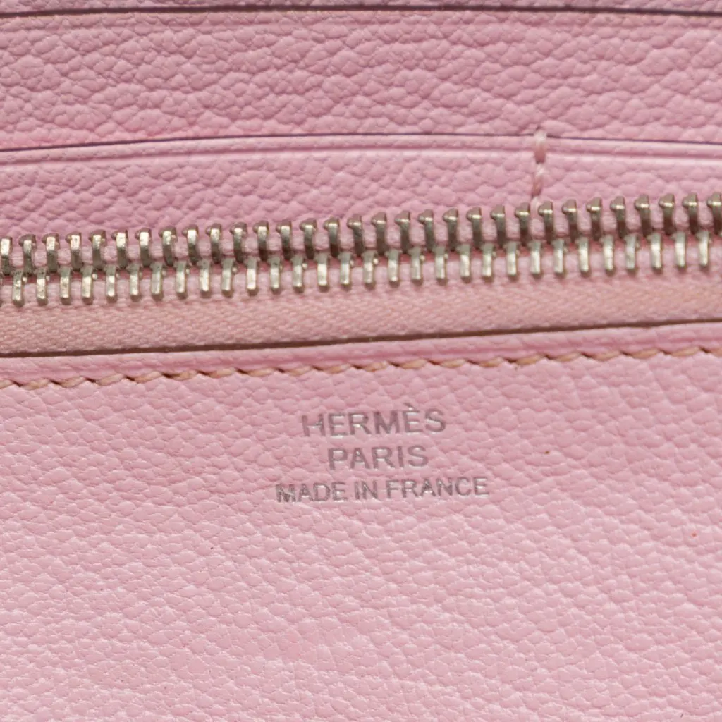 Hermès Swift Ghillies Kelly Longue Wallet Pink Leather Very good - Box View
