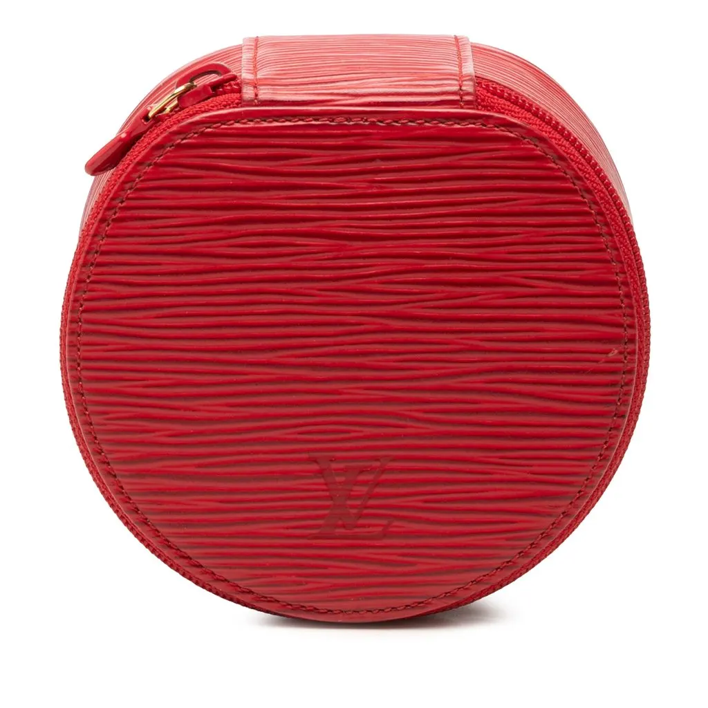 Louis Vuitton Epi Ecrin Bijoux Travel Jewelry Case Red Leather Very good - Front View