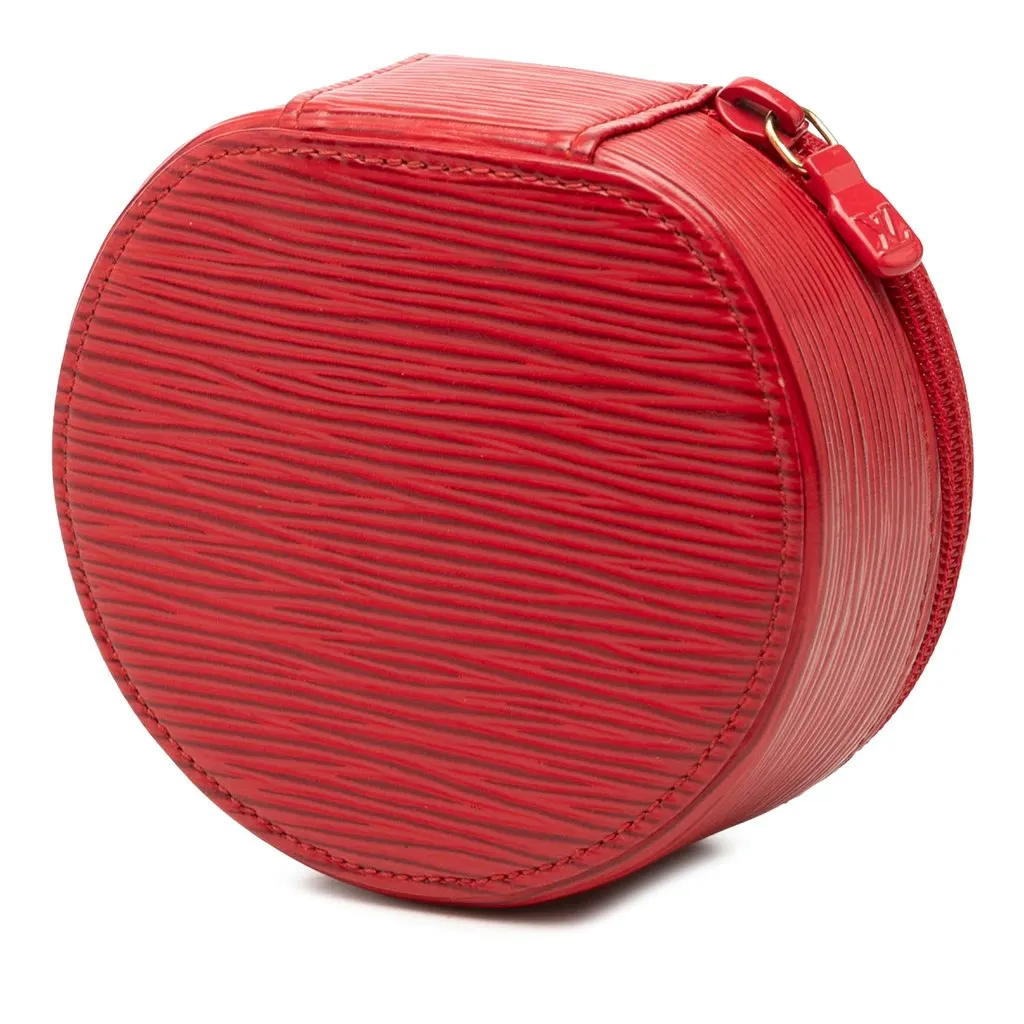Louis Vuitton Epi Ecrin Bijoux Travel Jewelry Case Red Leather Very good - Back View