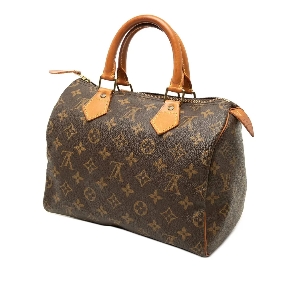 Louis Vuitton Monogram Speedy 25 Brown Canvas Good - Back View