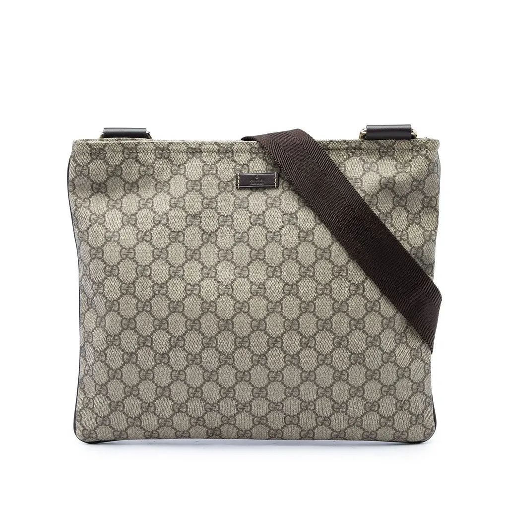 Gucci GG Supreme Crossbody Beige Canvas Very good - Front View