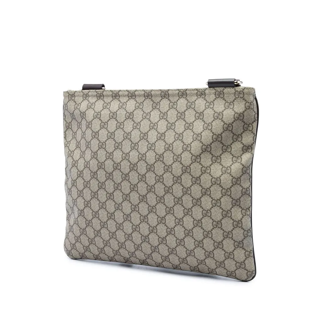 Gucci GG Supreme Crossbody Beige Canvas Very good - Back View