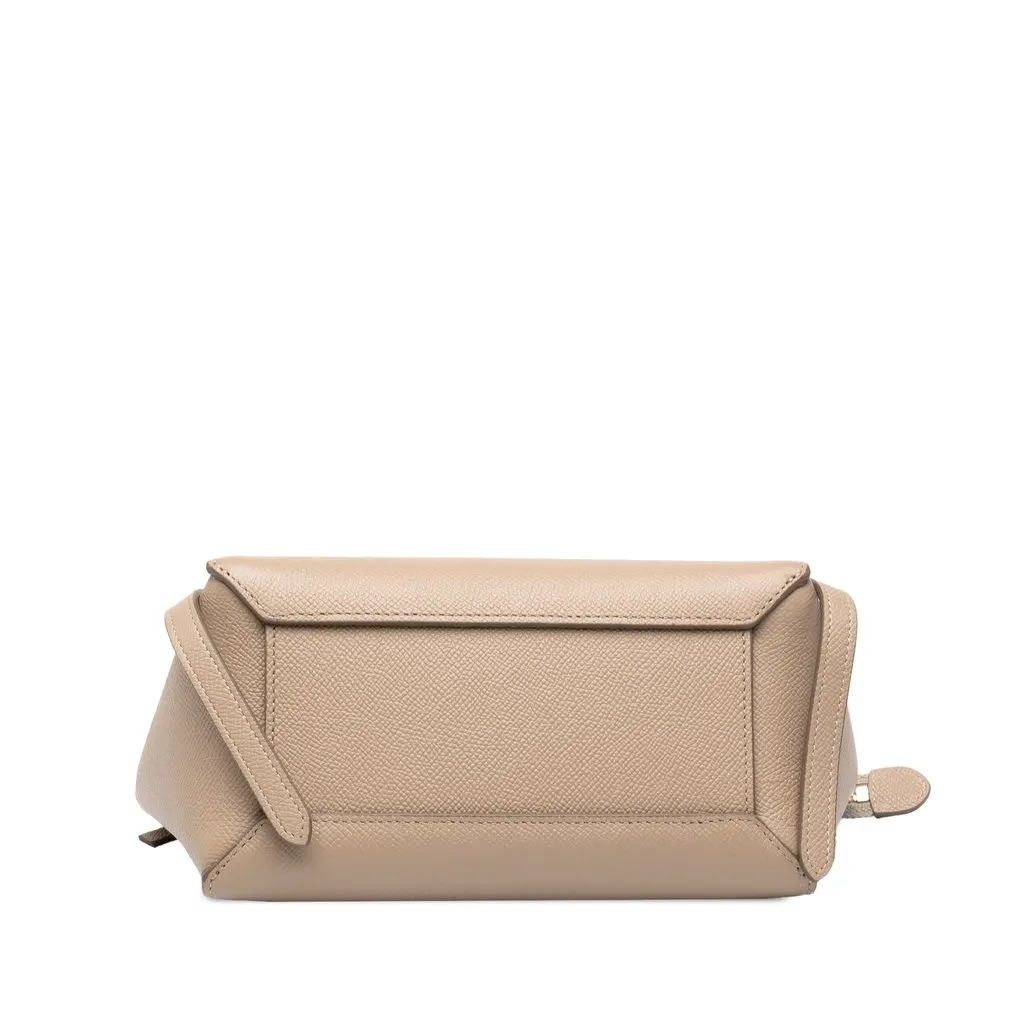 Celine Nano Grained Calfskin Belt Bag Beige Leather Good - Inside View