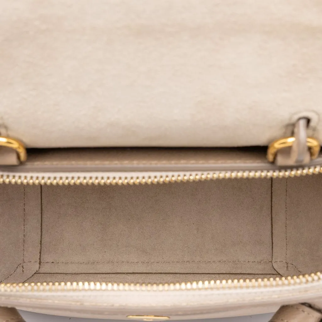 Celine Nano Grained Calfskin Belt Bag Beige Leather Good - Model View