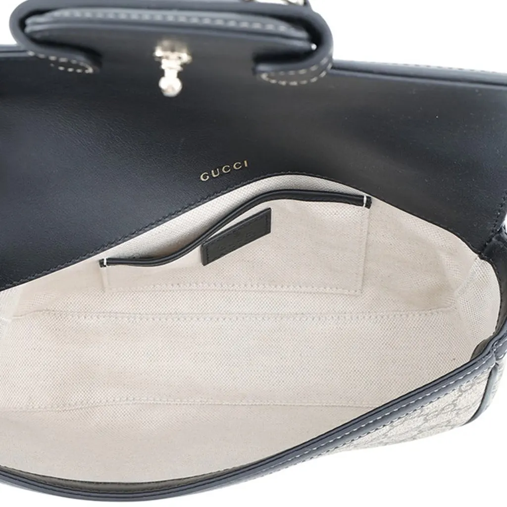 Gucci GG Supreme Horsebit 1955 Top Handle Bag Beige Very good - Model View