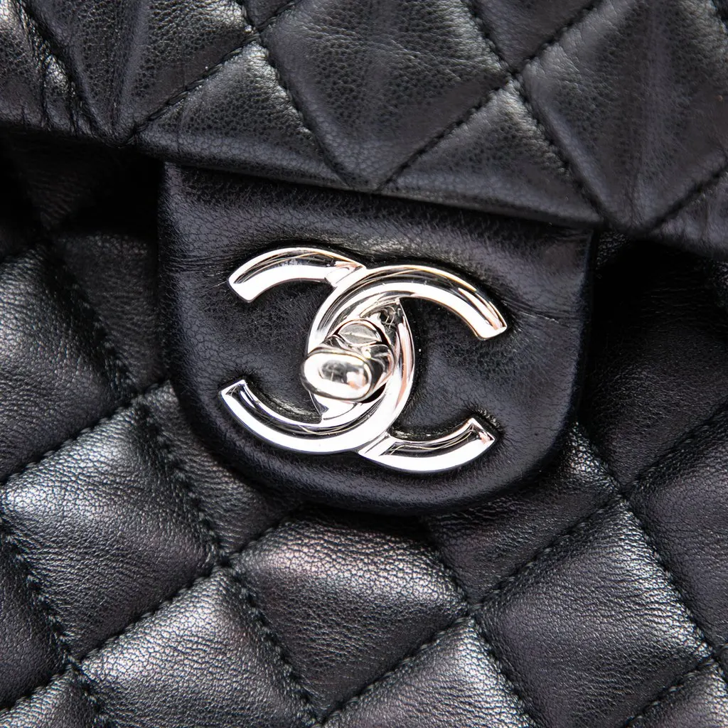 Chanel Large Quilted Lambskin Urban Spirit Backpack Black Leather Very good - Box View