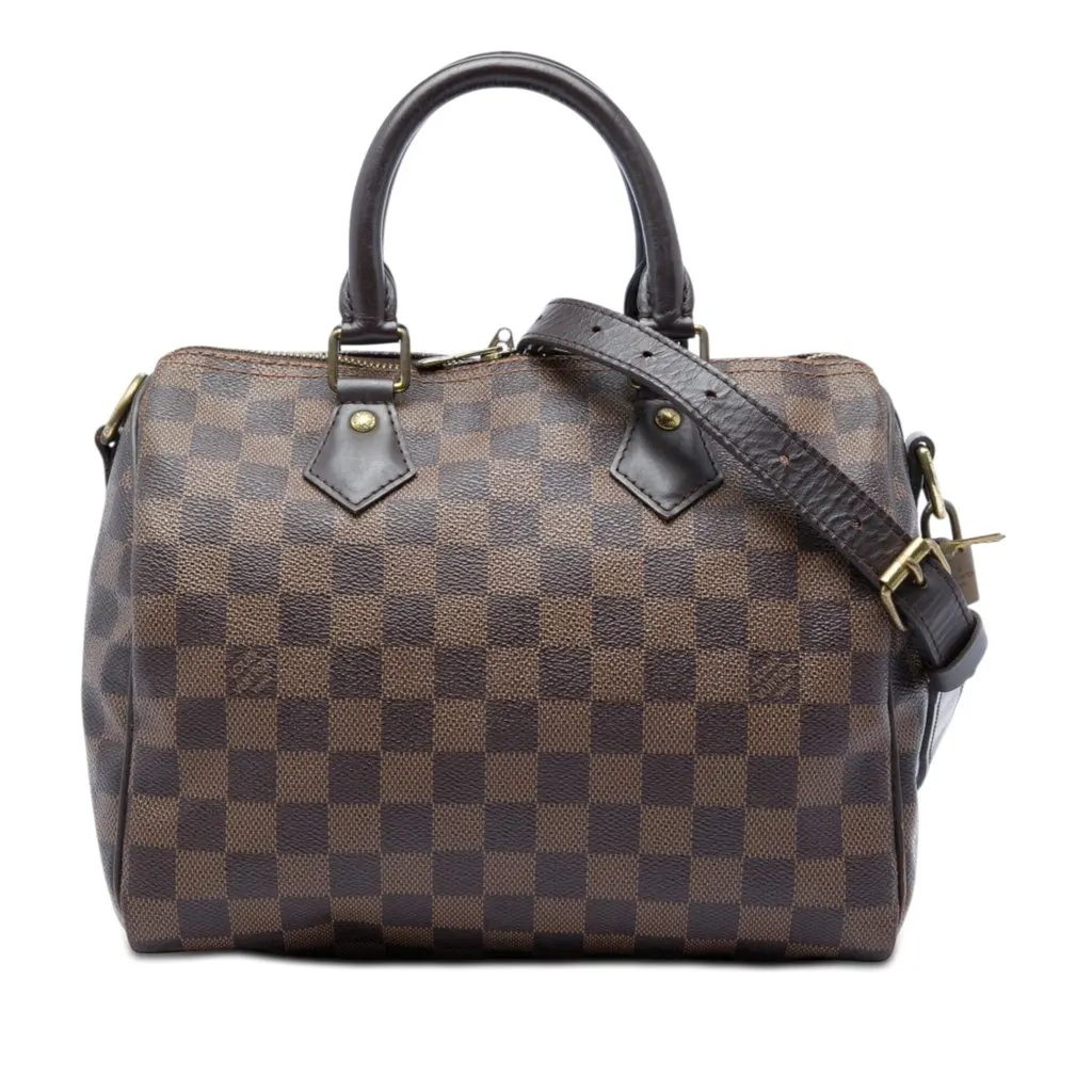 Louis Vuitton Damier Ebene Speedy Bandouliere 25 Brown Very good - Front View