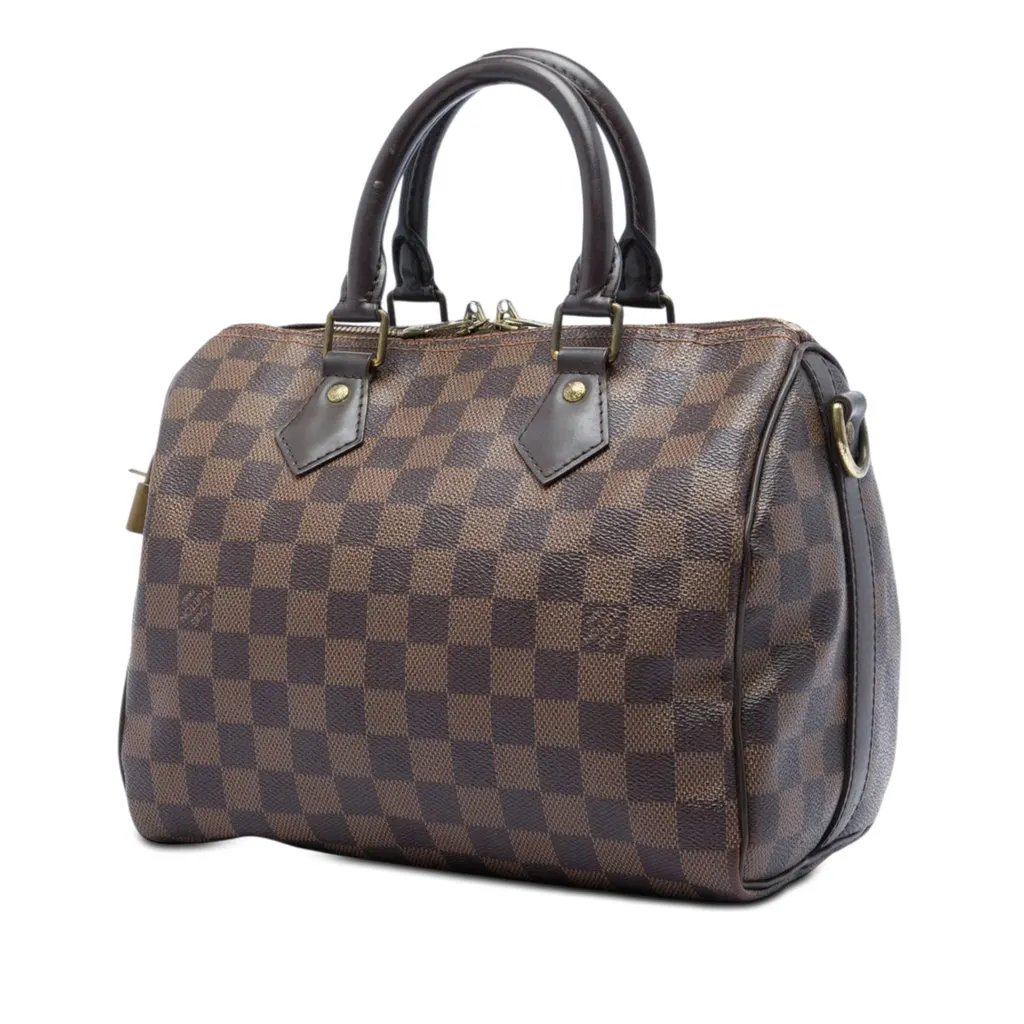 Louis Vuitton Damier Ebene Speedy Bandouliere 25 Brown Very good - Back View