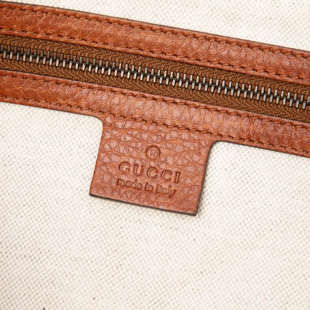 Gucci GG Canvas Laidback Crafty Handbag Beige Very good - Box View