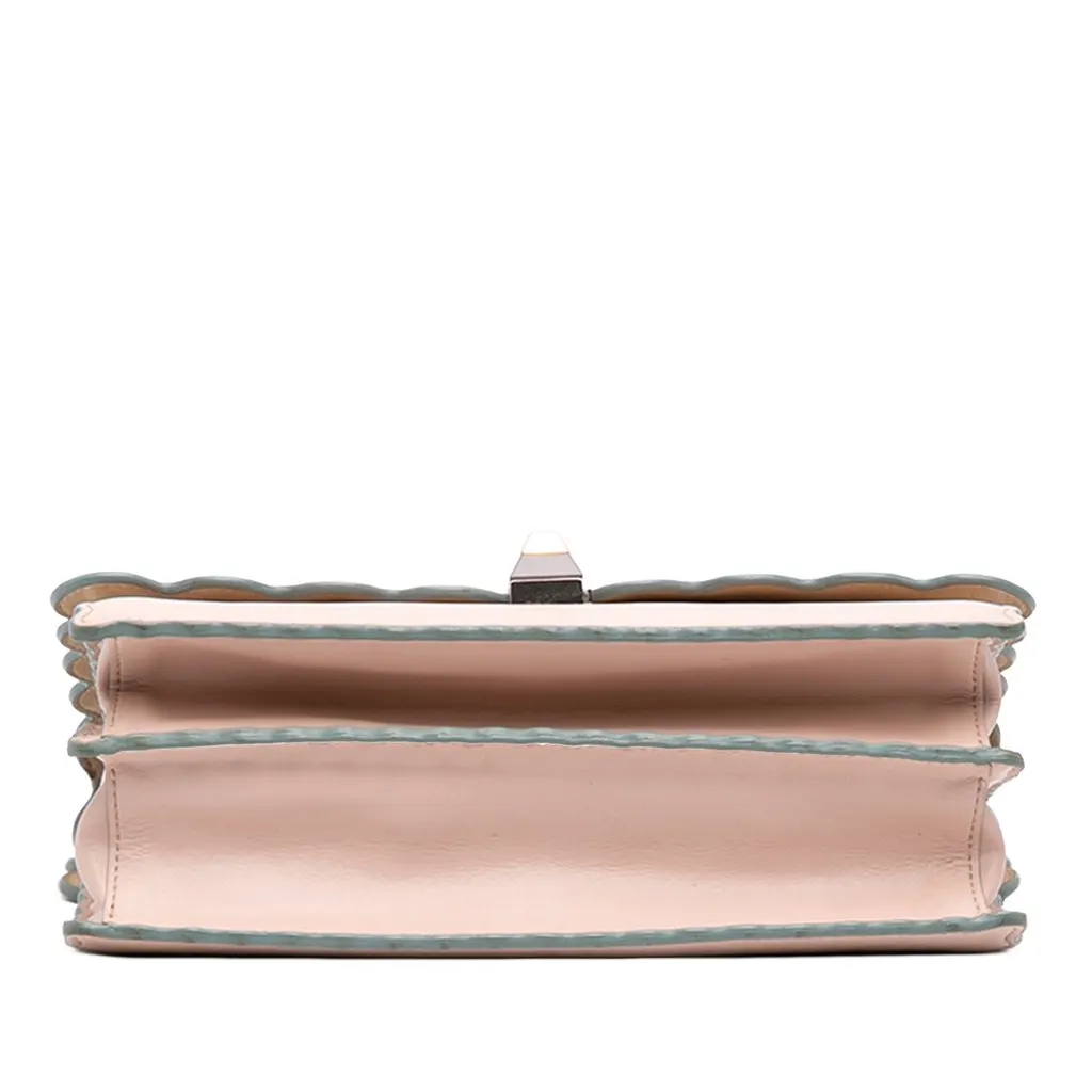 Fendi Medium Scalloped Leather Kan I Satchel Pink Leather Very good - Inside View