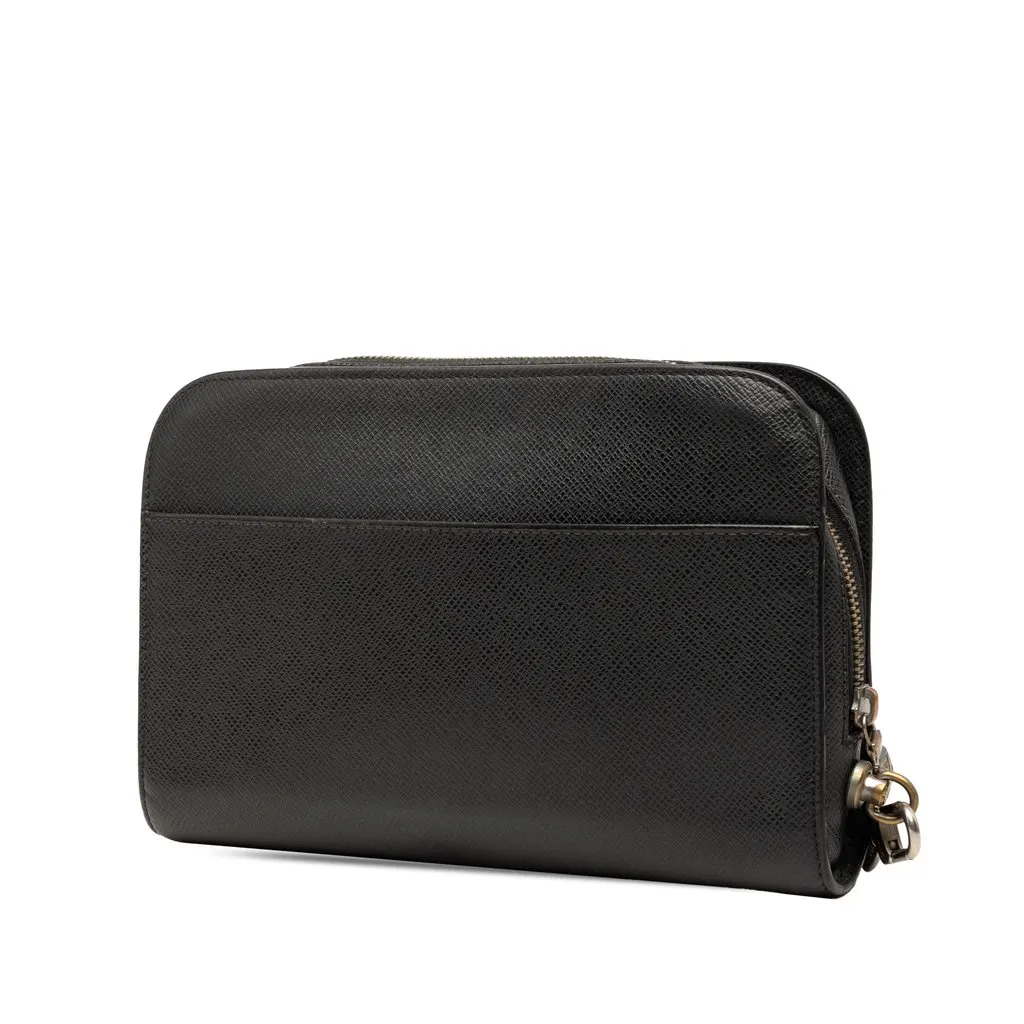 Louis Vuitton Taiga Pochette Baikal Black Leather Very good - Back View