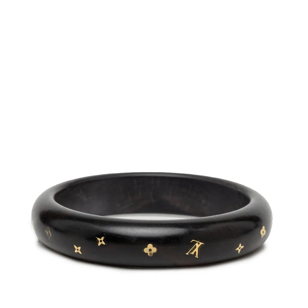 Louis Vuitton Monogram Tiger Wood Brass Sylvania Bangle Black Wood Very good - Inside View