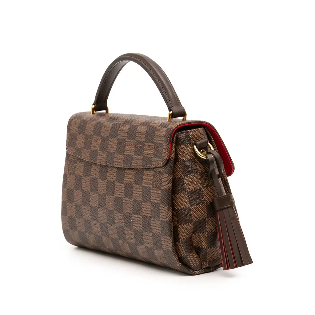 Louis Vuitton Damier Ebene Croisette Brown Canvas Good - Back View