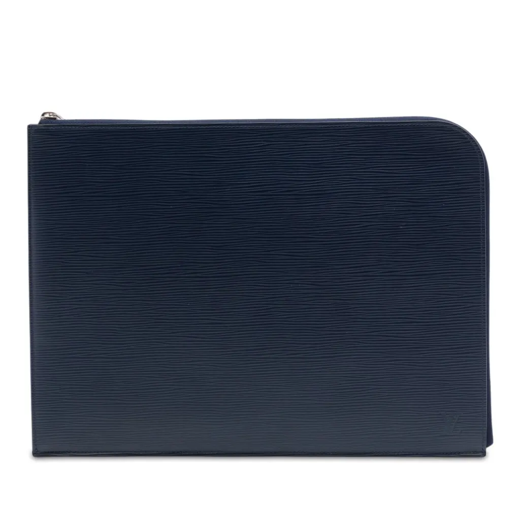 Louis Vuitton Epi Pochette Jour GM Blue Leather Very good - Front View
