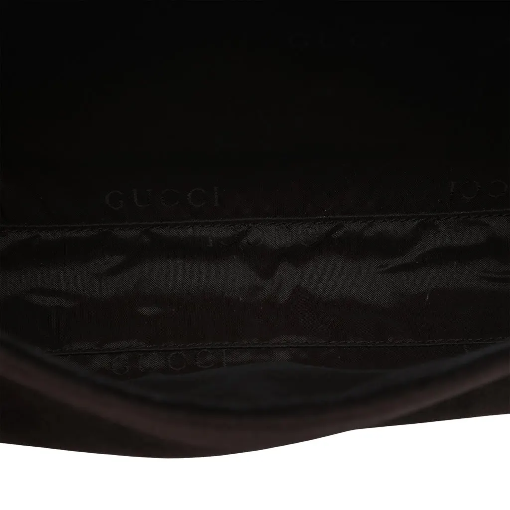 Gucci Suede Bamboo Handbag Brown Suede Very good - Model View