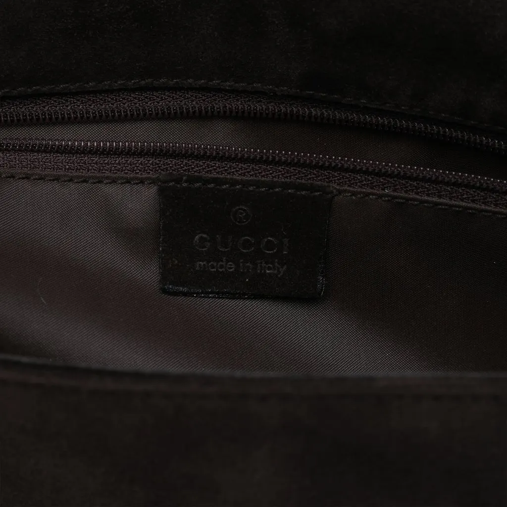 Gucci Suede Bamboo Handbag Brown Suede Very good - Box View
