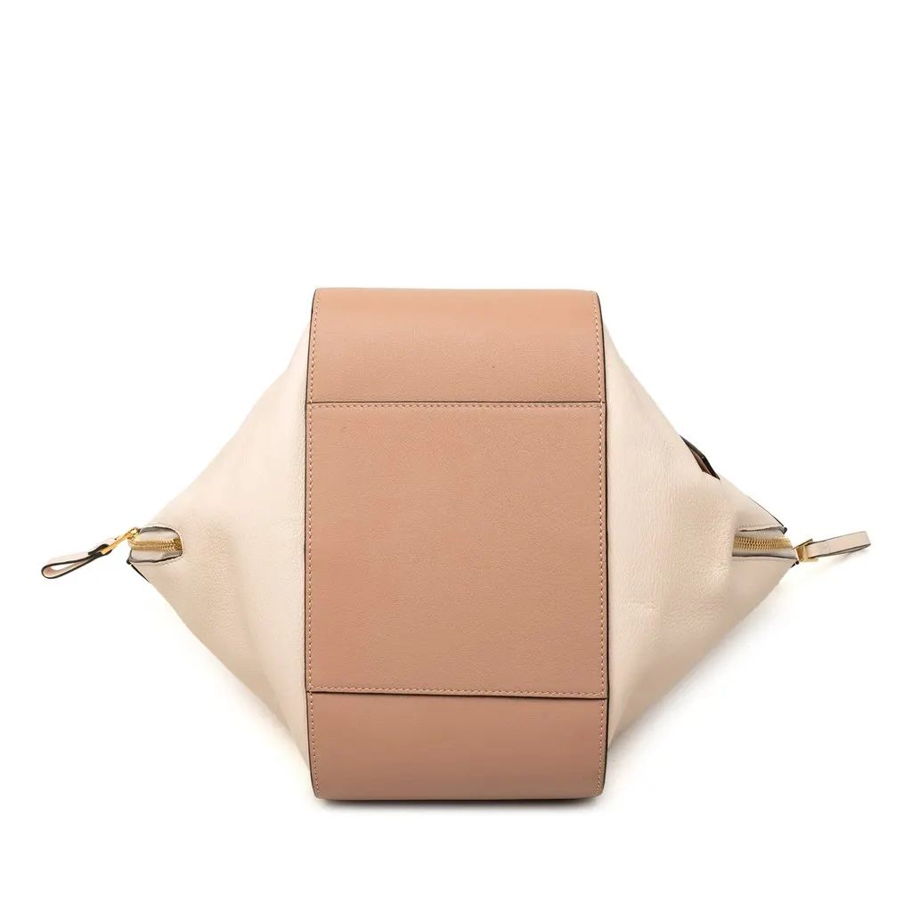 LOEWE Small Bicolor Leather Hammock Satchel Beige Leather Very good - Inside View