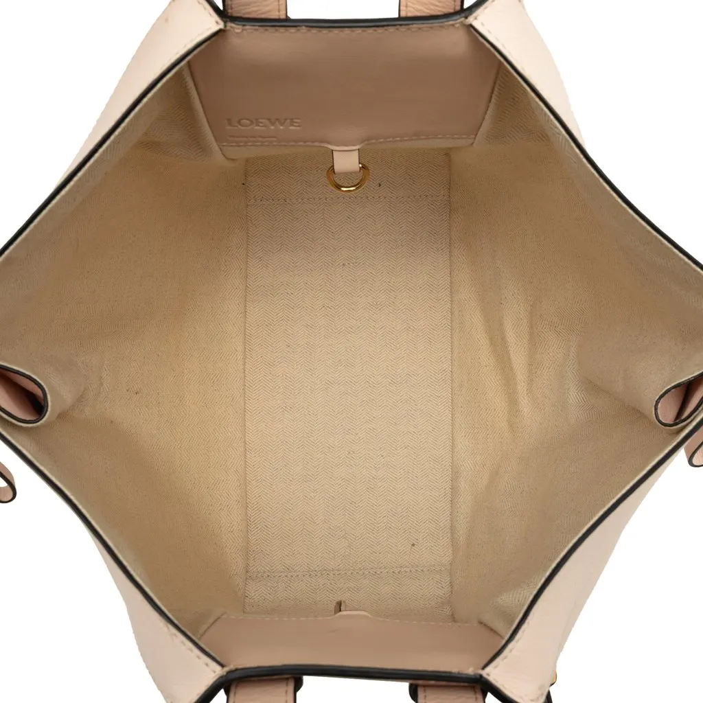 LOEWE Small Bicolor Leather Hammock Satchel Beige Leather Very good - Model View