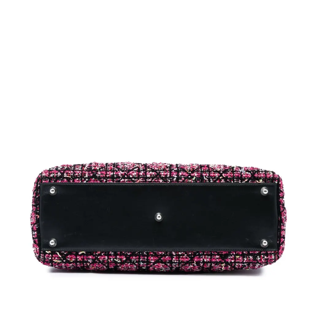 Dior Large Tweed Cannage Fringe Lady Dior Pink Tweed Very good - Inside View