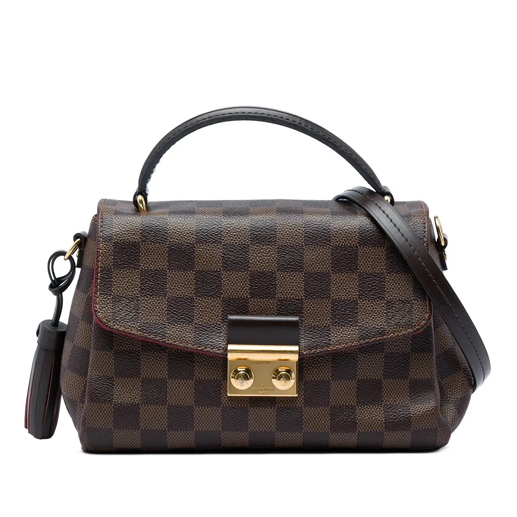 Louis Vuitton Damier Ebene Croisette Brown Canvas Very good - Front View