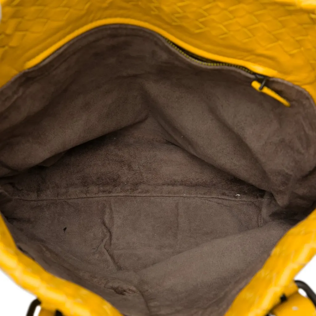 Bottega Veneta Nappa Intrecciato Tote Yellow Leather Very good - Model View