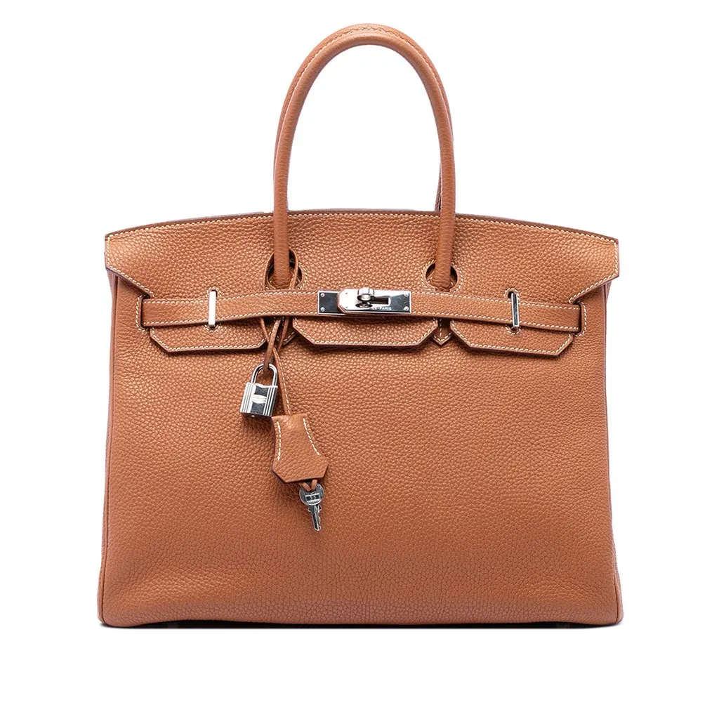 Hermès Togo Birkin Retourne 35 Brown Leather Very good - Front View