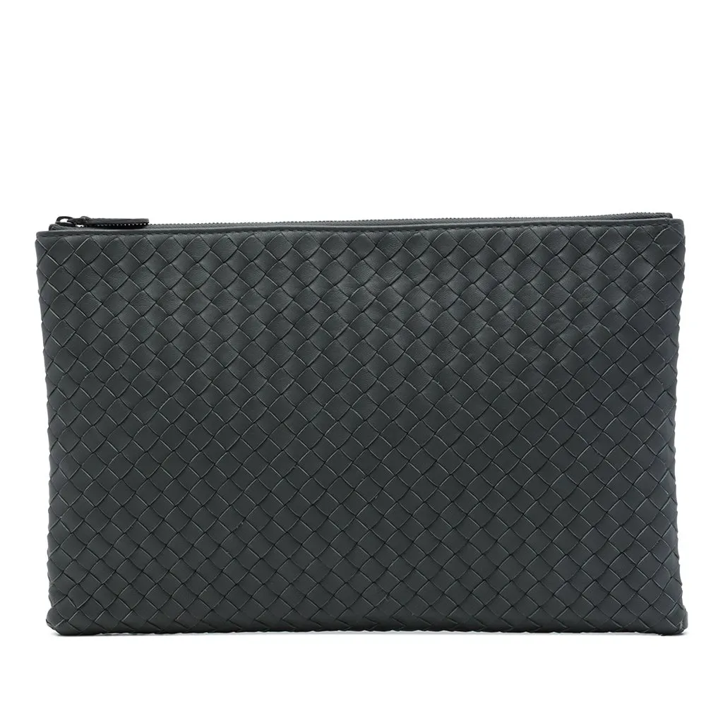 Bottega Veneta Nappa Intrecciato Clutch MultiColor Leather Very good - Front View