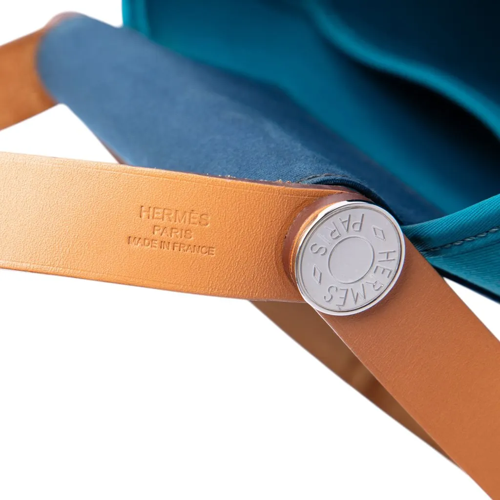 Hermès Bicolor Toile Cabag Elan PM Blue Canvas Very good - Box View