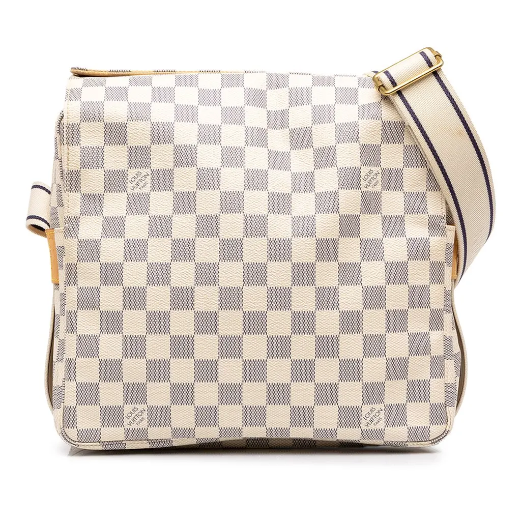 Louis Vuitton Damier Azur Naviglio White Canvas Very good - Front View