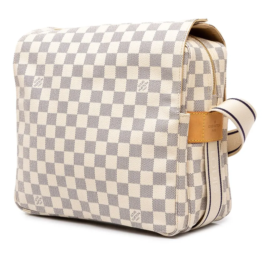 Louis Vuitton Damier Azur Naviglio White Canvas Very good - Back View