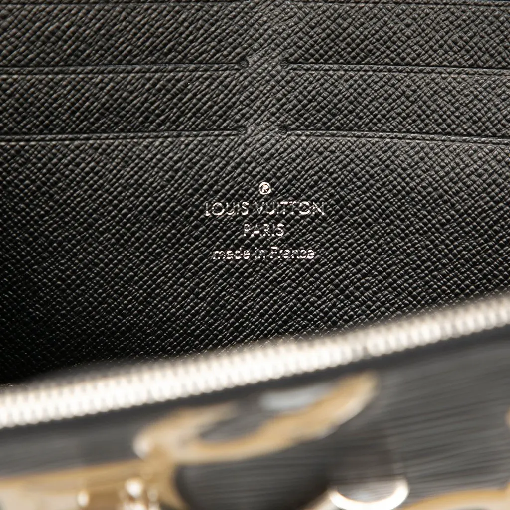 Louis Vuitton Epi Chain Flower Twist Wallet On Chain Black Leather Very good - Box View