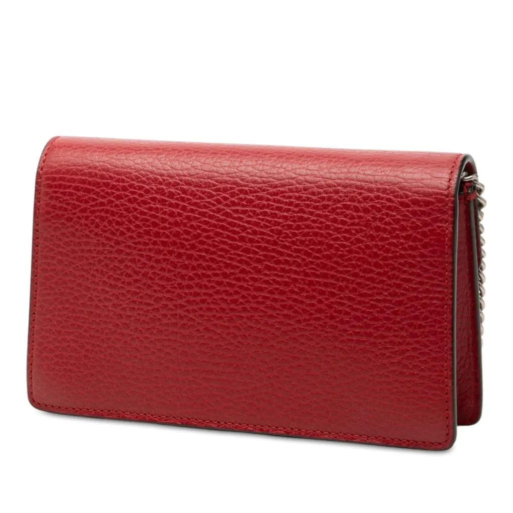 Gucci Mini Leather Dionysus Crossbody Red Leather Very good - Back View