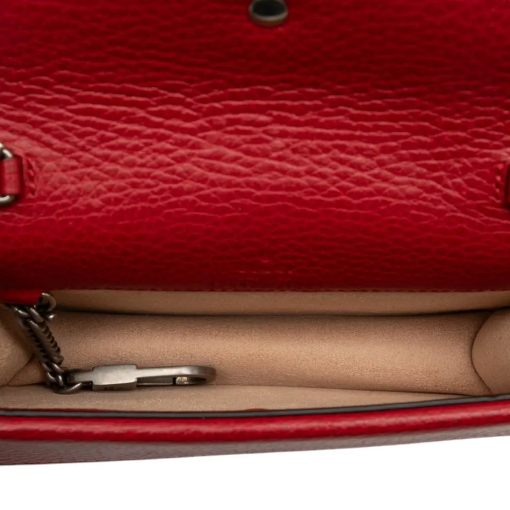 Gucci Mini Leather Dionysus Crossbody Red Leather Very good - Model View