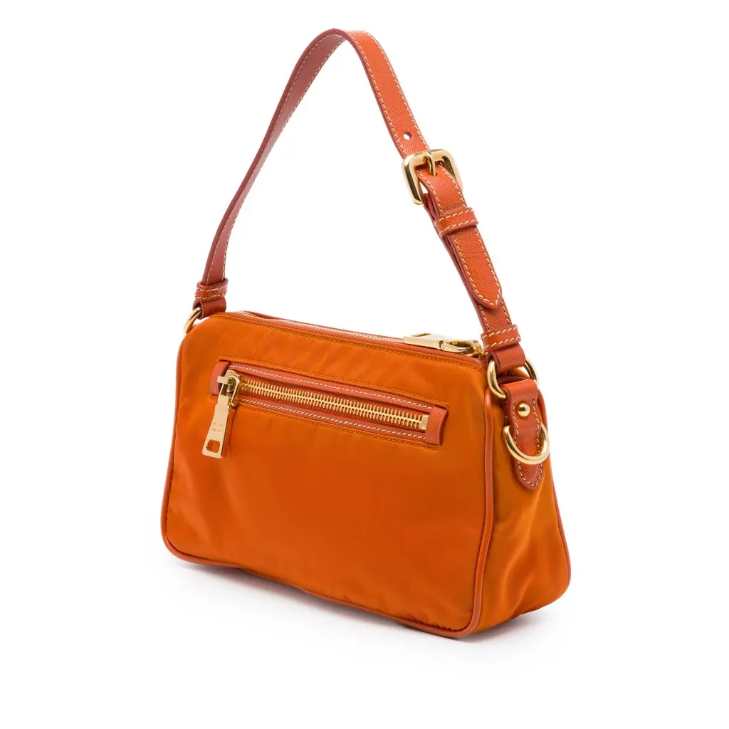 Prada Tessuto Shoulder Bag Orange Polyamide Very good - Back View