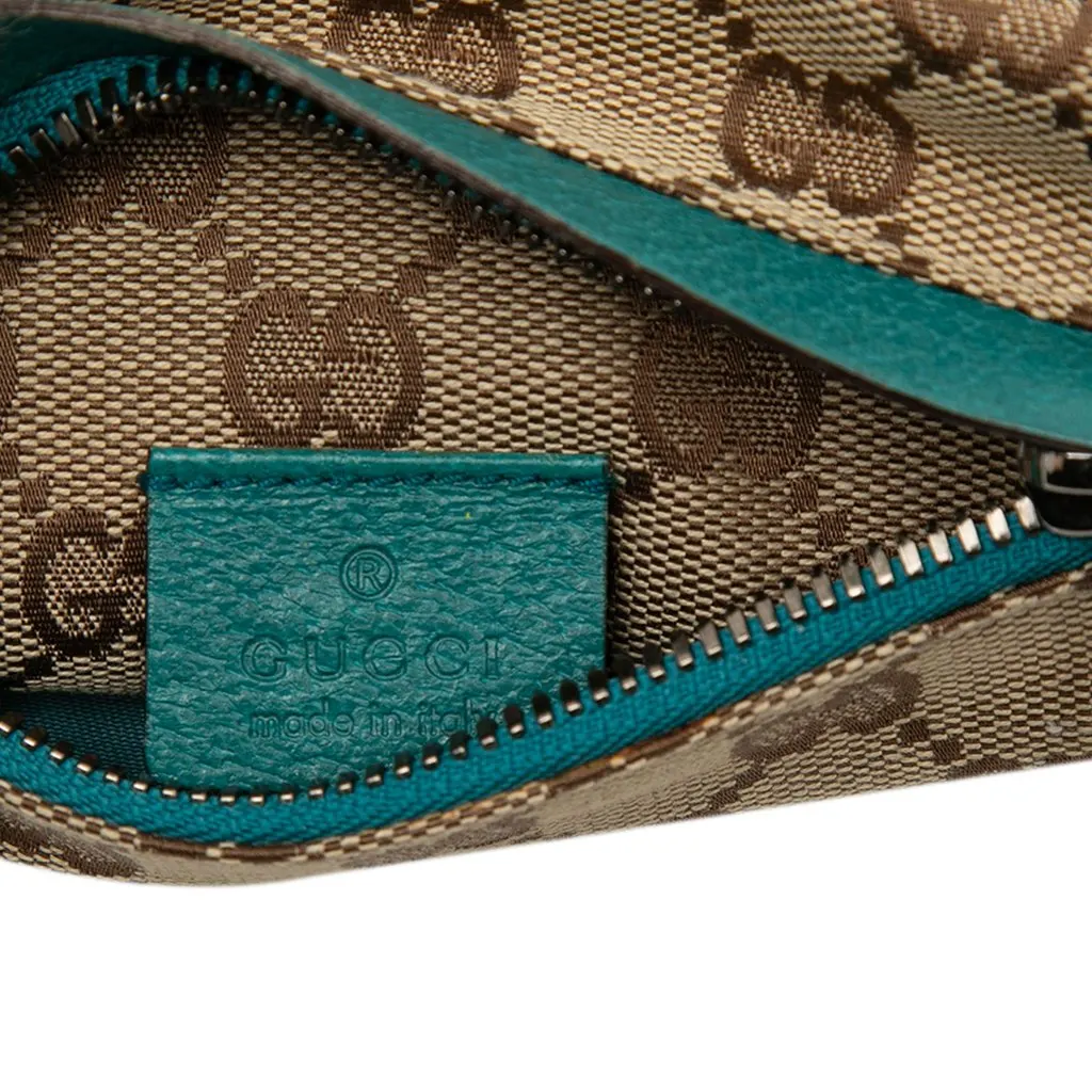 Gucci GG Canvas Web Double Pocket Belt Bag Beige Very good - Box View