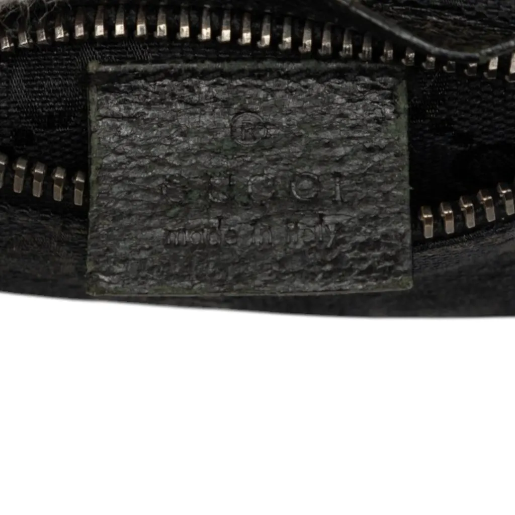 Gucci GG Canvas Double Pocket Belt Bag Black Canvas Good - Box View