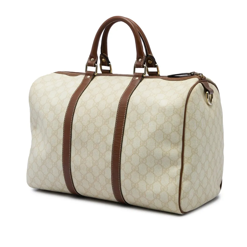 Gucci Large GG Supreme Joy Boston Bag Brown Canvas Good - Back View