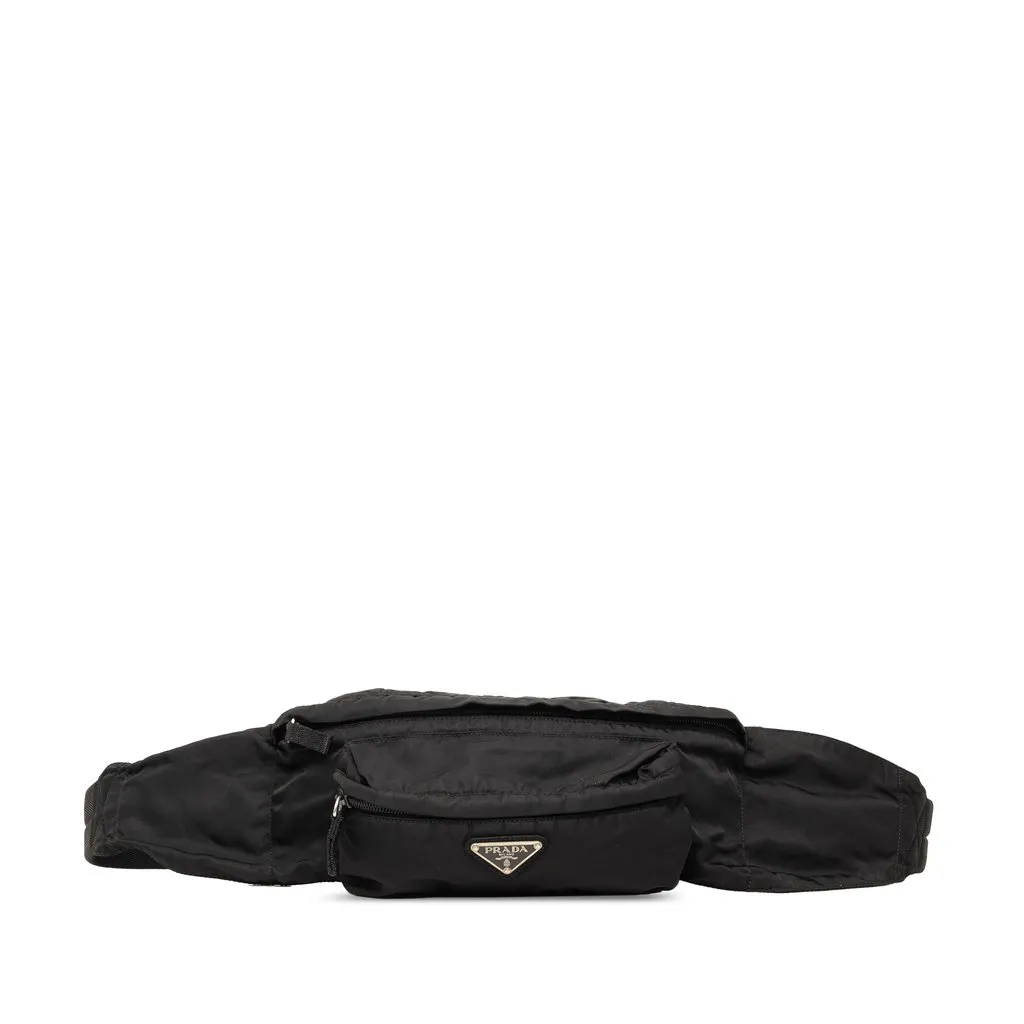 Prada Tessuto Belt Bag Black Very good - Front View