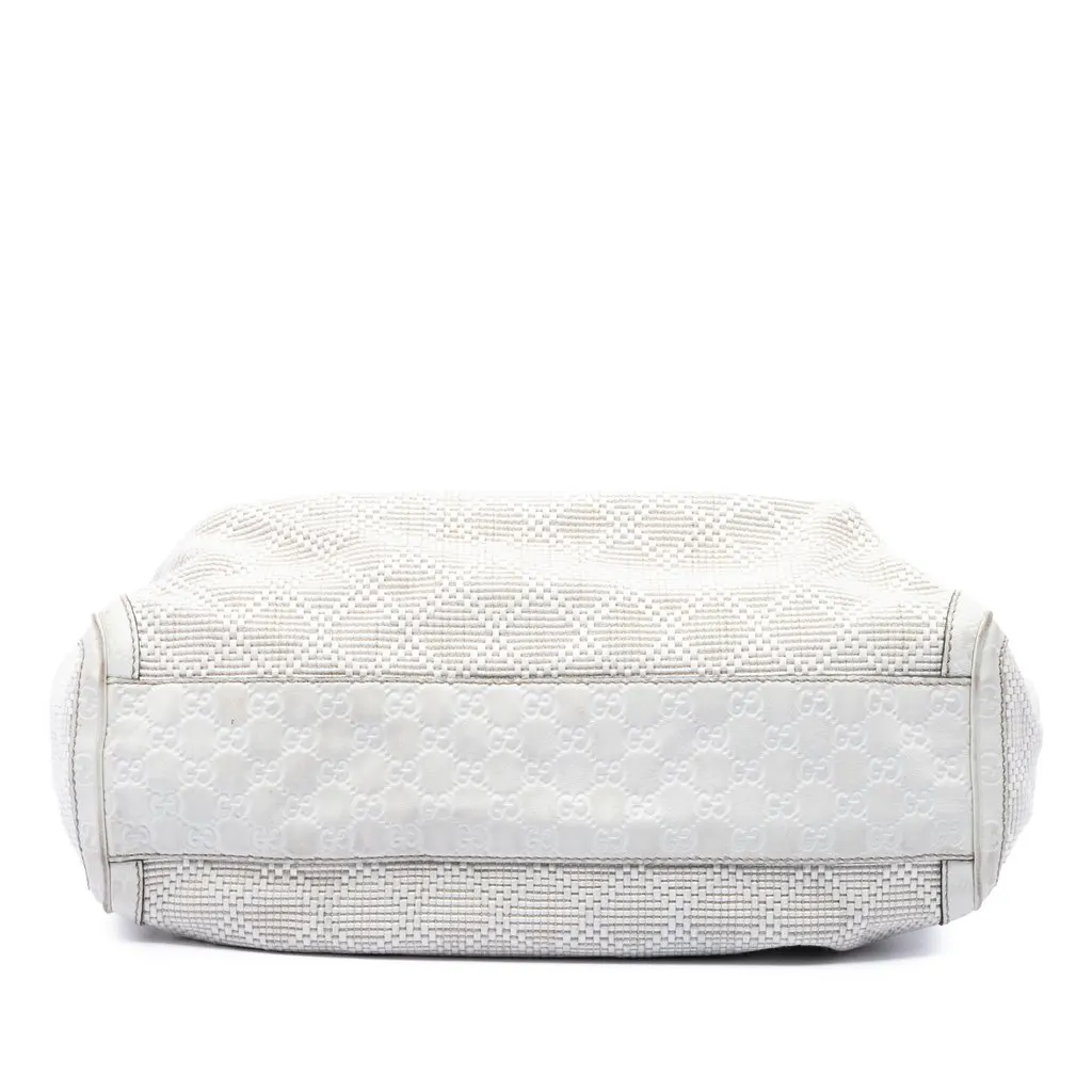 Gucci Large Diamante Raffia Sukey Tote White Very good - Inside View