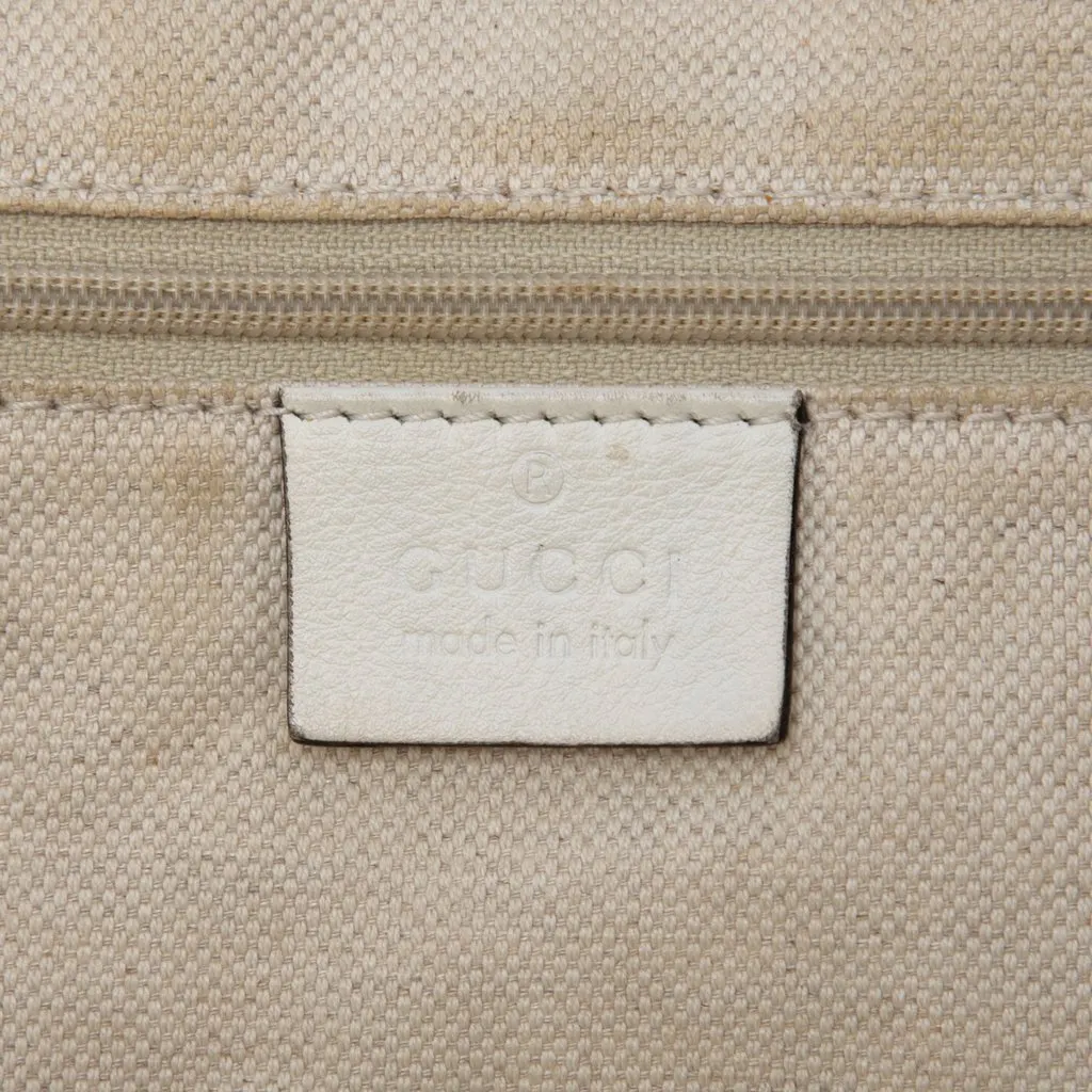 Gucci Large Diamante Raffia Sukey Tote White Very good - Box View