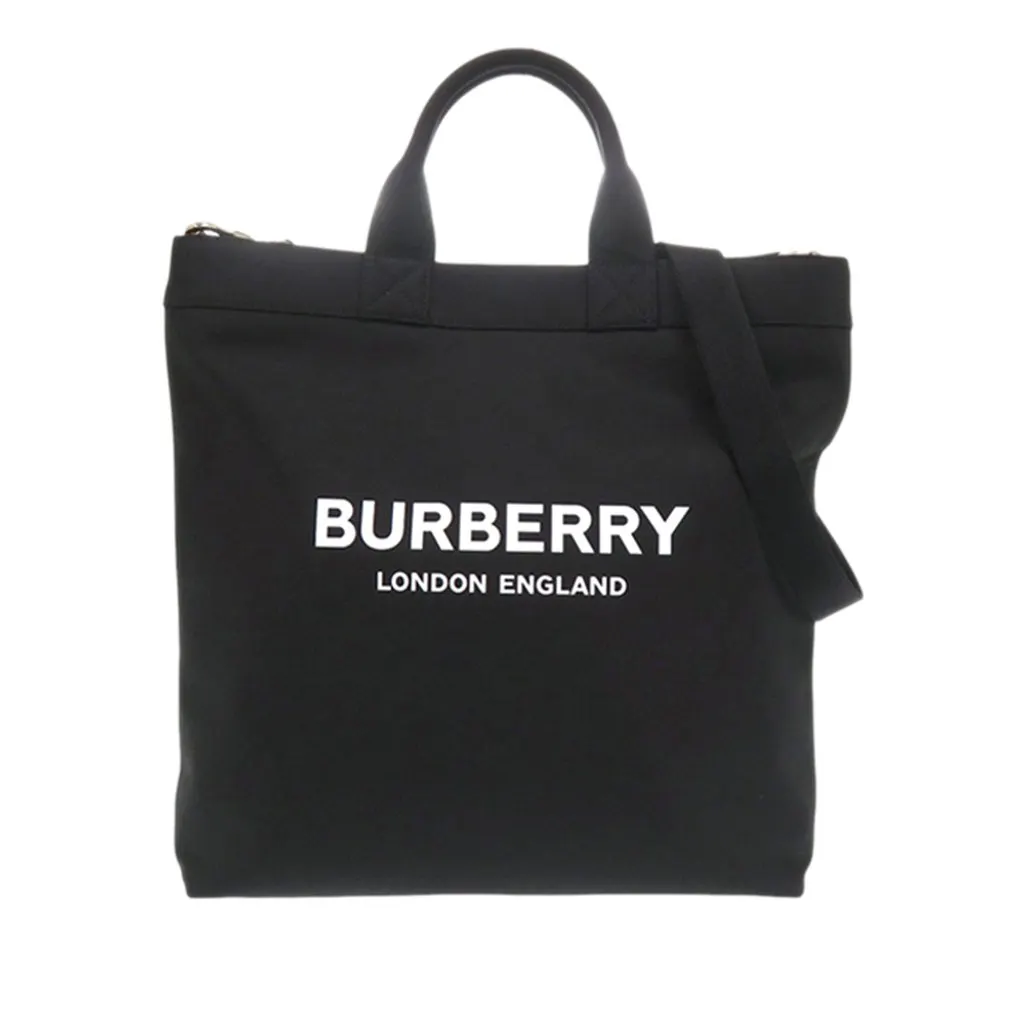 Burberry Econyl Nylon Logo Artie Convertible Tote Black Very good - Front View