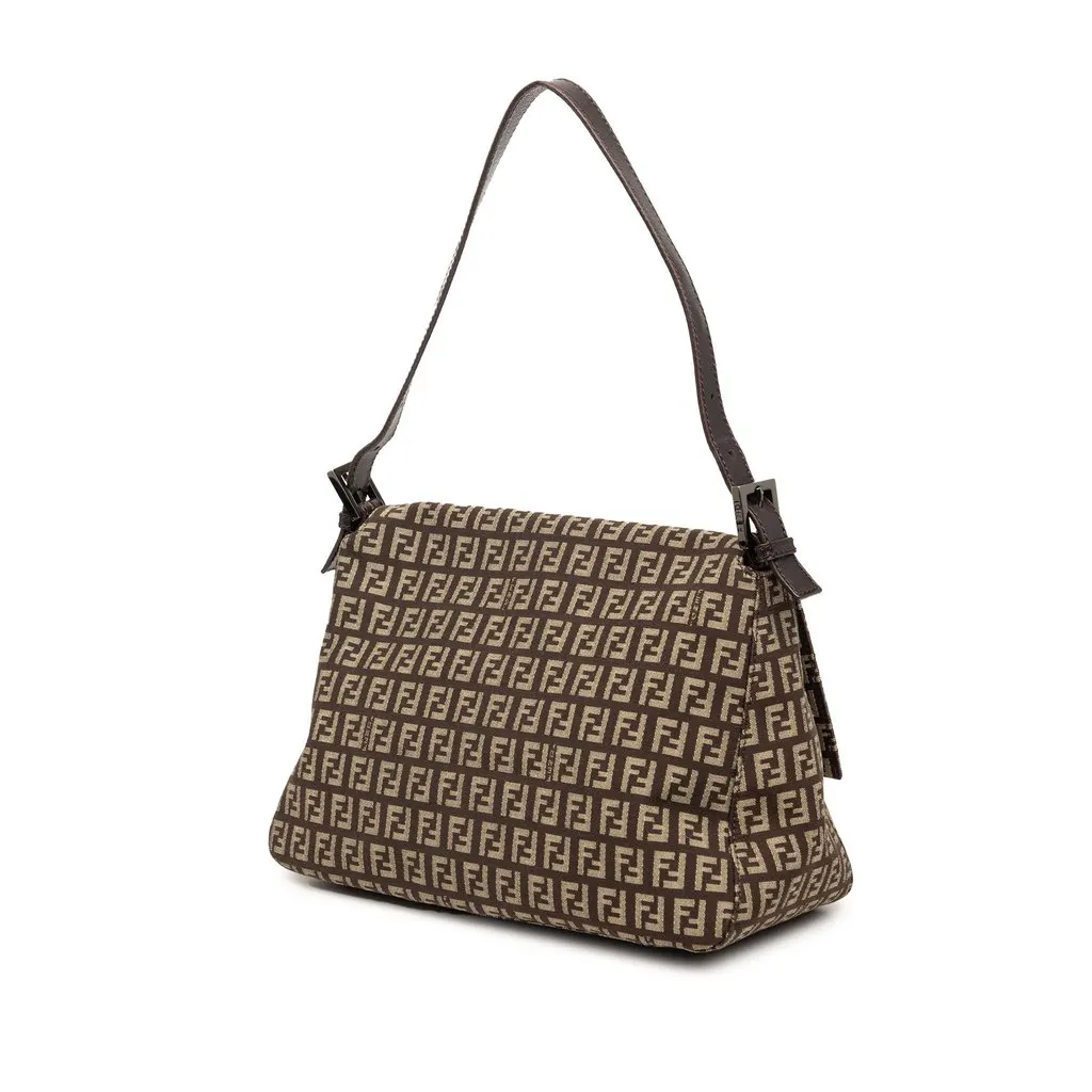 Fendi Zucchino Canvas Mamma Forever Brown Good - Back View