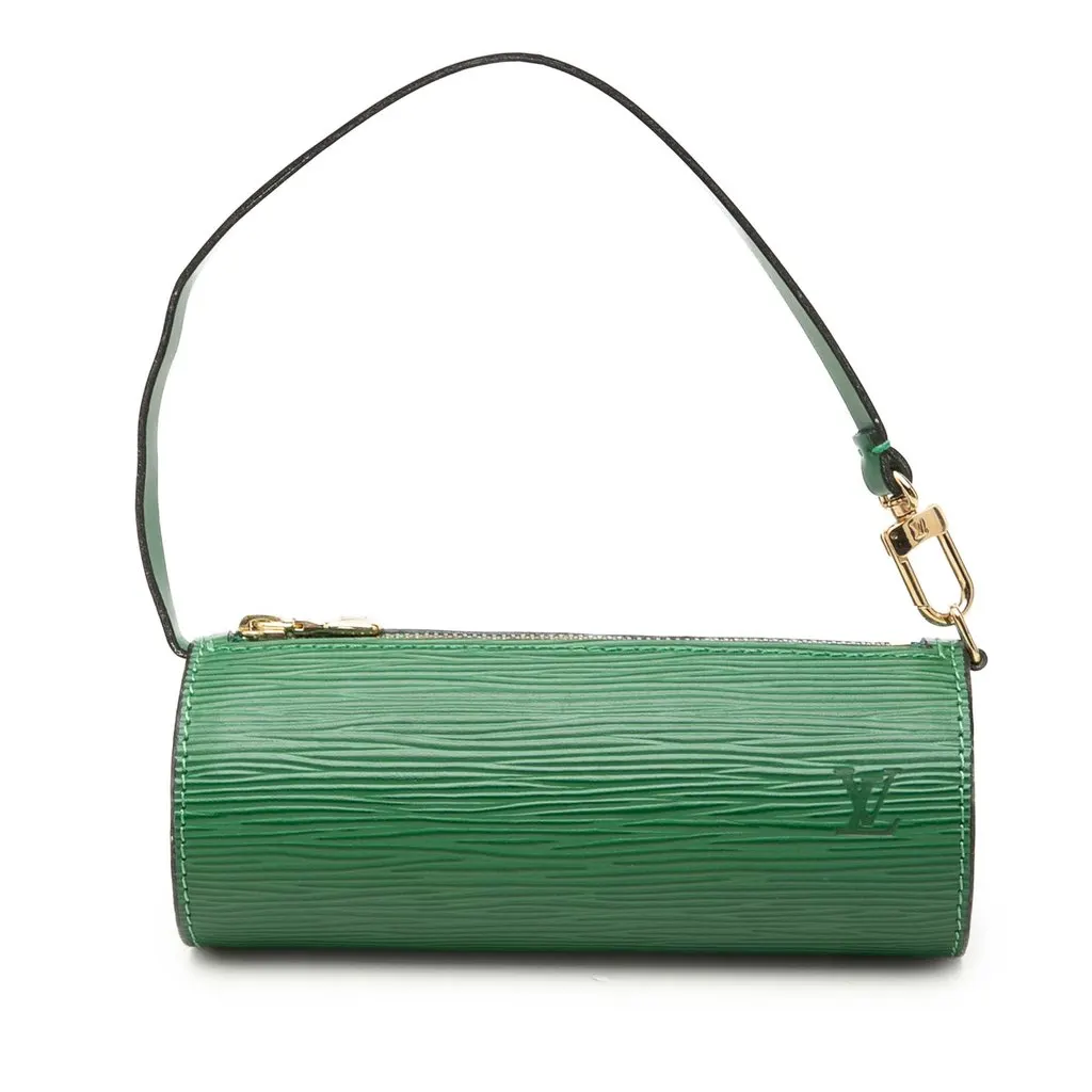 Louis Vuitton Epi Pochette Papillon Green Leather Very good - Front View