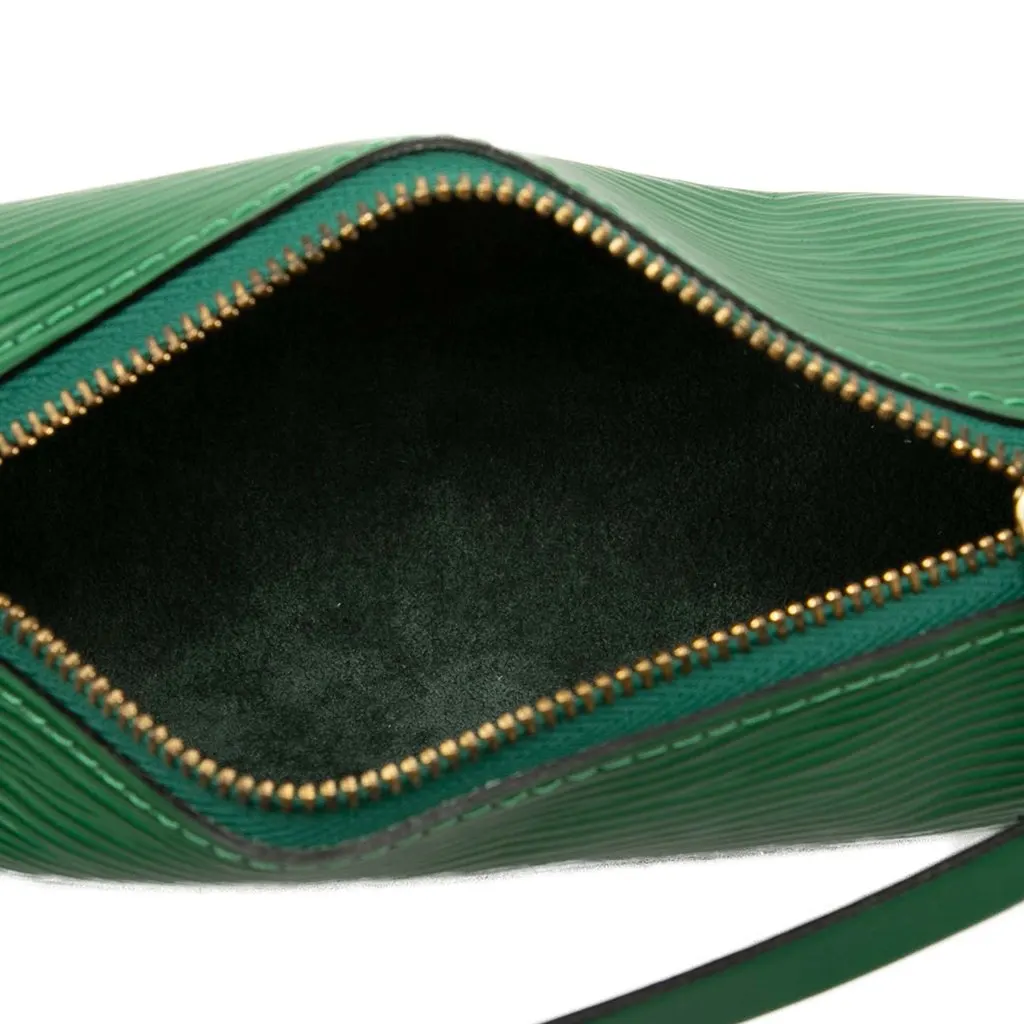 Louis Vuitton Epi Pochette Papillon Green Leather Very good - Model View