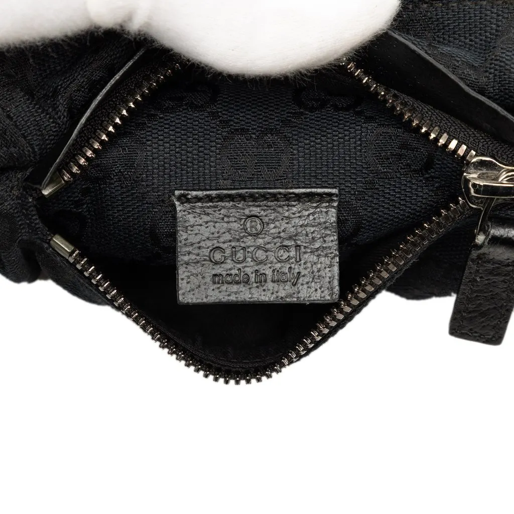 Gucci GG Canvas Double Pocket Belt Bag Black Very good - Box View
