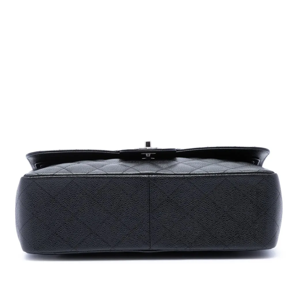 Chanel Jumbo Classic Caviar Double Flap Black Leather Very good - Inside View